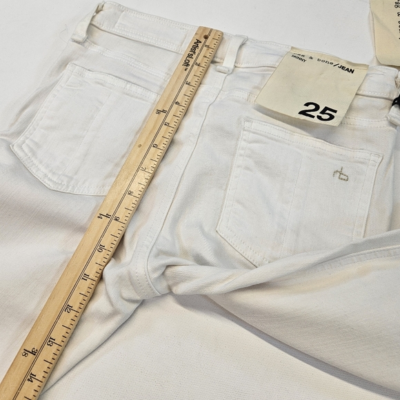 Rag & Bone NWT Jean Womens Cotton Blend Denim Skinny Jeans White Sz 25 Ret $225 - Picture 5 of 9